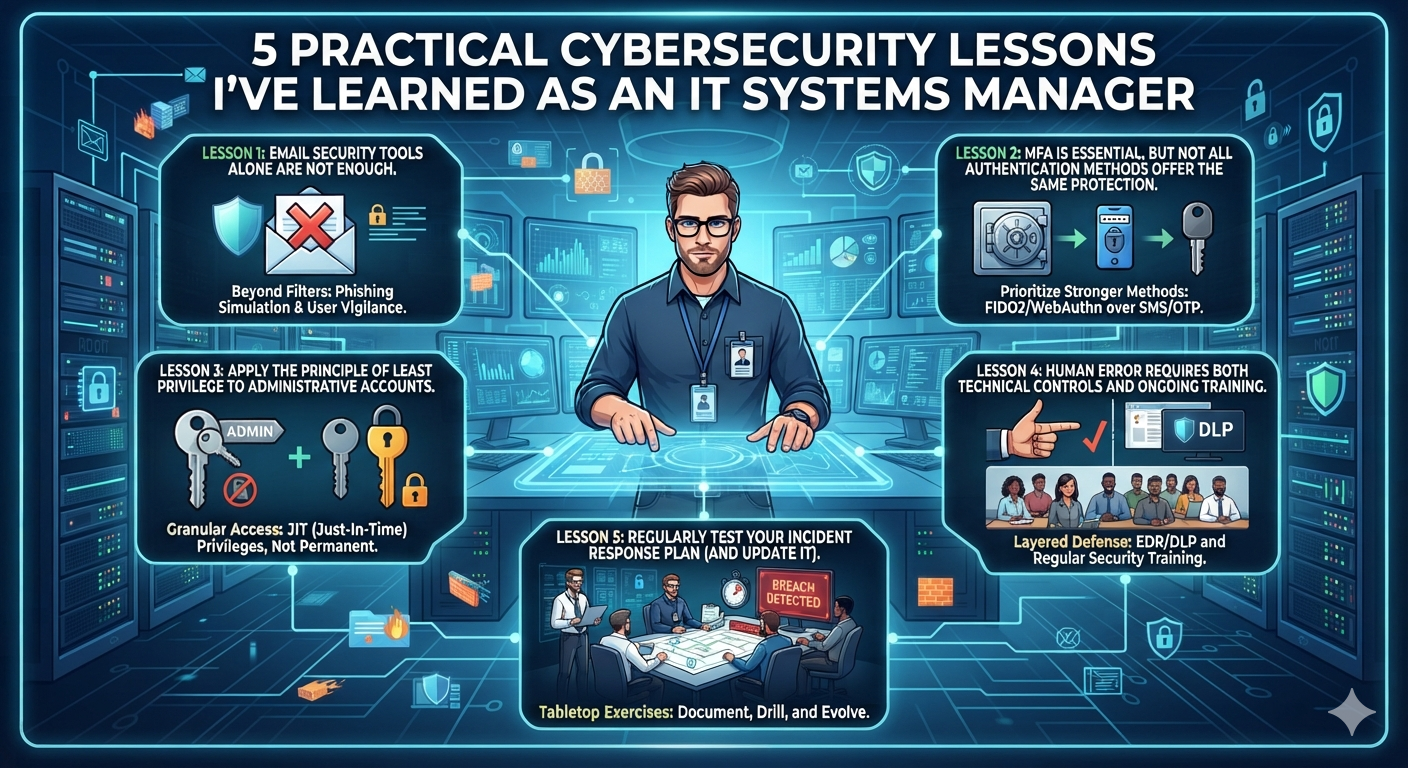 5 Practical Cybersecurity Lessons I’ve Learned as an IT Systems Manager