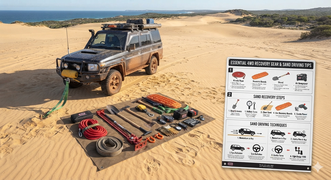 Essential 4WD Recovery Gear & Sand Driving Tips: Our Prado 150 Beach Setup