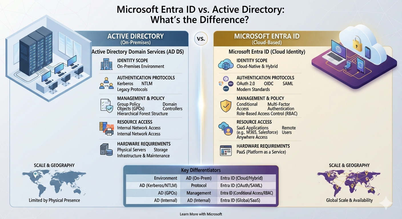 Microsoft Entra ID vs. Active Directory: What’s the Difference?